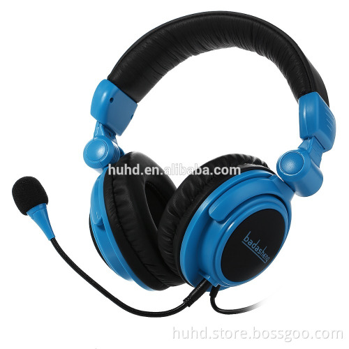 Tablet PC gaming headset MP3 music foldable headphone, simple gaming headset powerful bass with detachable mic